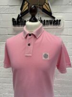 Stone island polo 2SC67 PIGMENT DYE Short-sleeve polo shirt in cotton piqué  - V0080 soft pink - Image 5