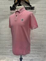 Stone island polo 2SC67 PIGMENT DYE Short-sleeve polo shirt in cotton piqué  - V0080 soft pink - Image 6
