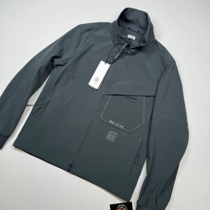 CP Company Metropolis Series C.P. Shell-R Stand Collar Jacket in Grey