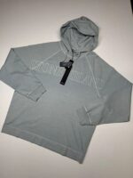 STONE ISLAND 63355 OLD TREATMENT HOODED SWEATSHIRT IN GREY