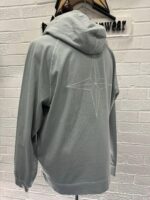 STONE ISLAND 63355 OLD TREATMENT HOODED SWEATSHIRT IN GREY - Image 6