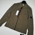 C.P. COMPANY 104A Chrome-R Zipped Overshirt in Green