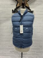 CP COMPANY 030A ECO CHROME DOWN GILET VEST IN RIVIERA BLUE / 818 - Image 8