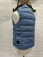 CP COMPANY 030A ECO CHROME DOWN GILET VEST IN RIVIERA BLUE / 818 - Image 7