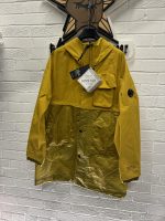 Cp Company 162A Gore-Tex Infinium Windstopper Lens long Jacket in nugget gold - Image 8