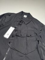 C.P. COMPANY 104A Chrome-R Zipped Overshirt in Black  -     Small / 21” p2p - Image 5