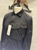 C.P. COMPANY 104A Chrome-R Zipped Overshirt in Black  -     Small / 21” p2p - Image 2