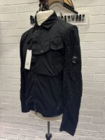 C.P. COMPANY 104A Chrome-R Zipped Overshirt in Black  -     Small / 21” p2p - Image 8