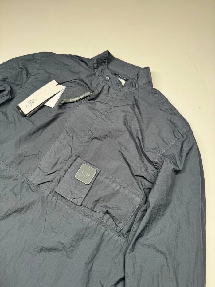 CP Company 140A Metropolis Taylon L popover Henley overshirt in dk grey - Image 2
