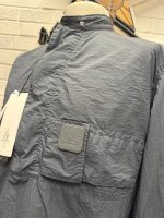 CP Company 140A Metropolis Taylon L popover Henley overshirt in dk grey - Image 7