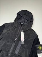 Stone Island 44134 zip-front hooded jacket in black. 

Large / 22.5” p2p - Image 2
