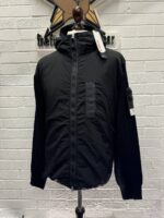 Stone Island 44134 zip-front hooded jacket in black. 

Large / 22.5” p2p - Image 5
