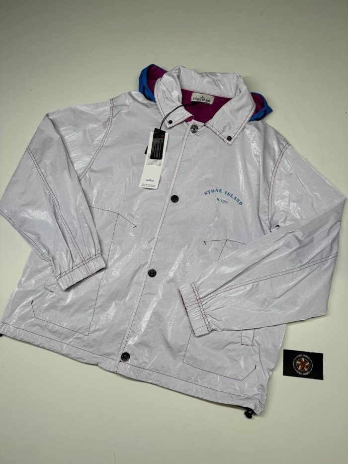 432X1 STONE ISLAND MARINA_RIP STOP PRISMATICO LIGHT PURPLE JACKET - Image 1