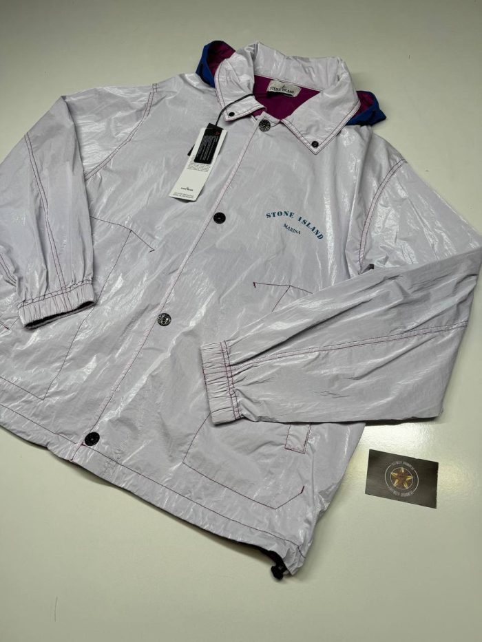 432X1 STONE ISLAND MARINA_RIP STOP PRISMATICO LIGHT PURPLE JACKET - Image 11