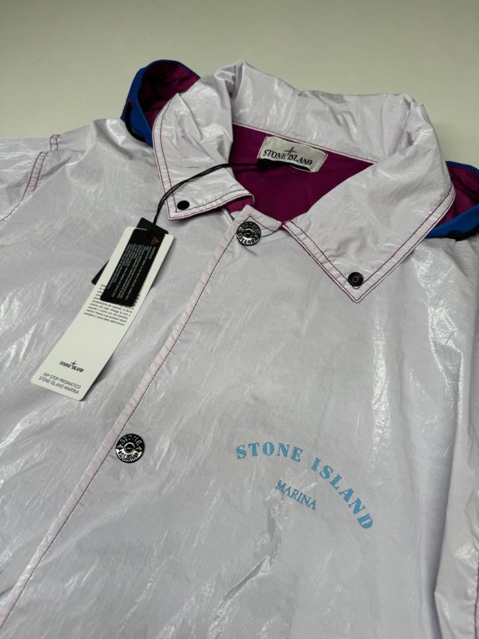 432X1 STONE ISLAND MARINA_RIP STOP PRISMATICO LIGHT PURPLE JACKET - Image 8