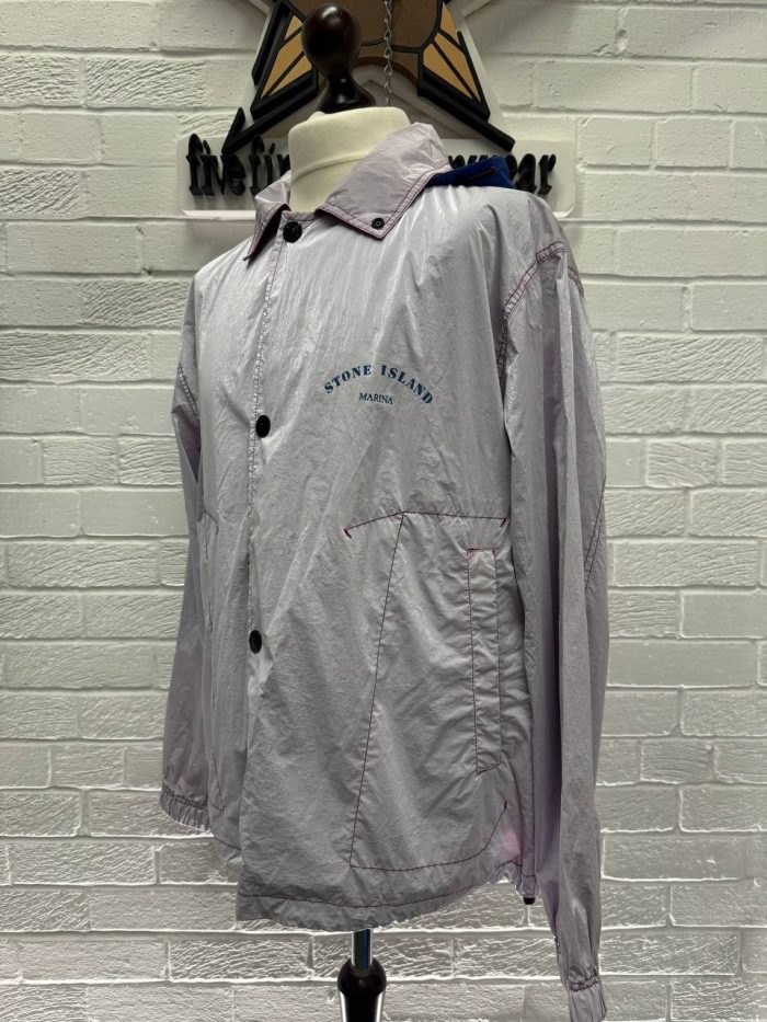 432X1 STONE ISLAND MARINA_RIP STOP PRISMATICO LIGHT PURPLE JACKET - Image 2