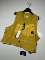 Taylon P Mixed Utility Vest in golden nugget