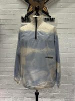 STONE ISLAND 11492 LIGHT REACTING ‘LUCE’ PRINT TECHNIQUE BLUE HALF ZIPPER OVERSHIRT 

Large / p2p 25.5” - Image 7