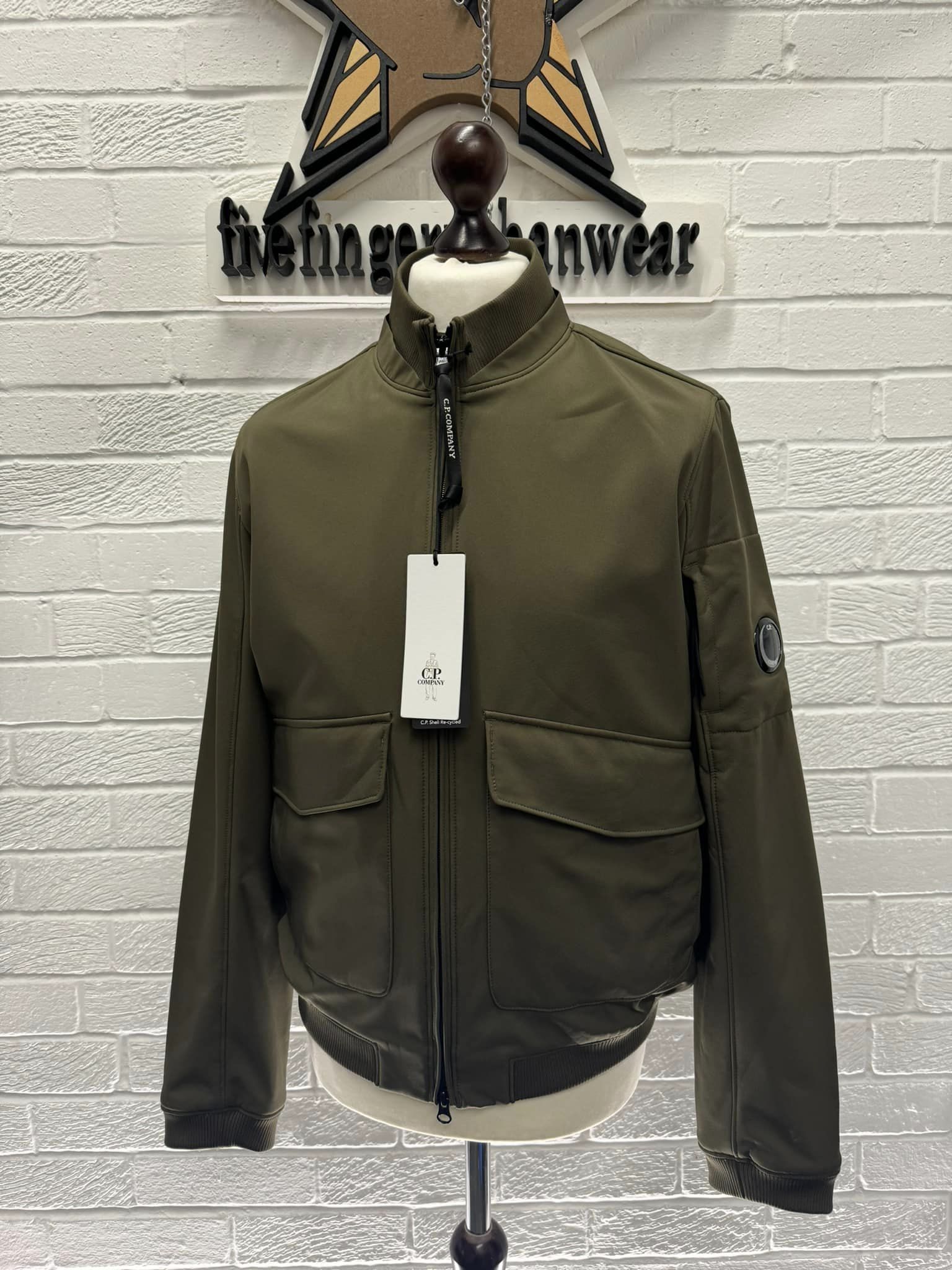 CP Company 011A C.P. Shell-R Fleece Lined Stand Collar Jacket in