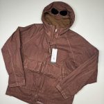 C.P. COMPANY 50 FILI GUM GOGGLE JACKET IN ROUGE