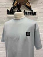Stone Island 24113 Short sleeve T-Shirt mercerised cotton jersey  - sky blue - Image 5