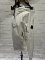 CP Company C.P. Shell-R fleece lined Jacket in White - Image 7