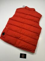 CP COMPANY 030A ECO CHROME DOWN GILET VEST IN RED - Image 2