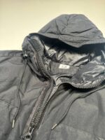 CP Company 252A Flatt Nylon Long down hooded jacket in Black - Image 5