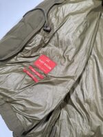 CP Company 252A Flatt Nylon Long down hooded jacket in Green - Image 4