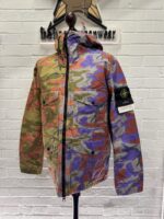 Stone Island Q02E1 S.I. HERITAGE CAMO RIPSTOP NYLON WATRO BRICK RED HOODED JACKET. Large / 23” P2P - Image 5