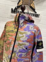 Stone Island Q02E1 S.I. HERITAGE CAMO RIPSTOP NYLON WATRO BRICK RED HOODED JACKET. Large / 23” P2P - Image 6