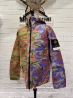 Stone Island Q02E1 S.I. HERITAGE CAMO RIPSTOP NYLON WATRO BRICK RED HOODED JACKET. Large / 23” P2P - Image 8
