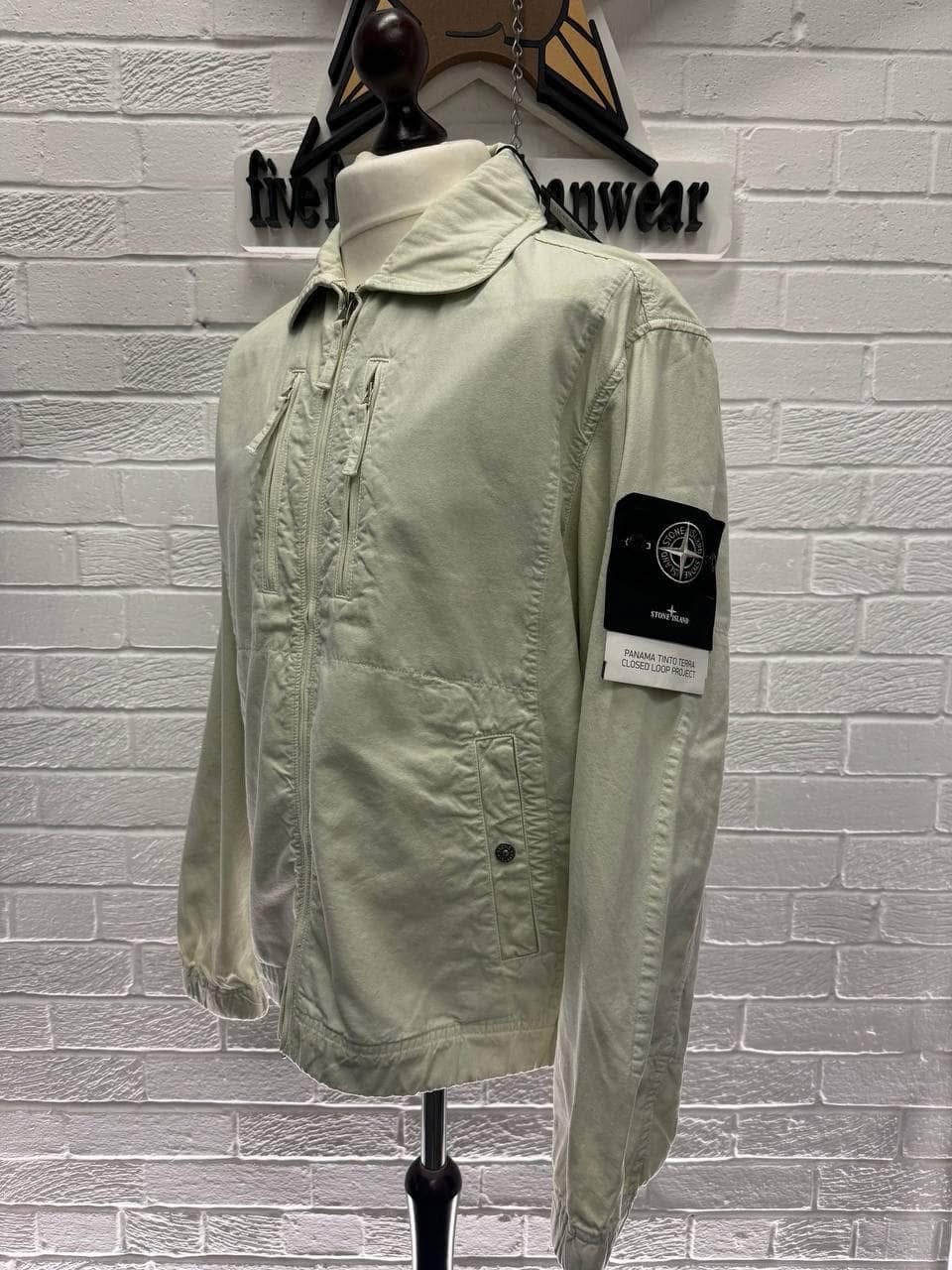 Stone Island 431T1 PANAMA TINTO TERRA PISTACHIO JACKET. Large