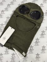 C.P. Company 301A Extrafine Merino Wool Goggle Balaclava in Green    -  One size - Image 2