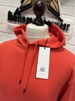 CP COMPANY DIAGONAL RAISED FLEECE HOODED SWEATSHIRT IN CORAL Large / p2p 23” - Image 5