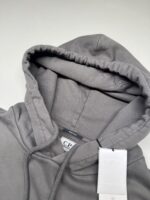 CP COMPANY COTTON DIAGONAL FLEECE HOODED SWEATSHIRT IN GREY.Large / p2p 23” - Image 2