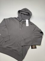 CP COMPANY COTTON DIAGONAL FLEECE HOODED SWEATSHIRT IN GREY.Large / p2p 23” - Image 3
