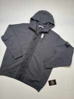 Stone Island 60477 Full-zipper hooded sweatshirt in brushed cotton fleece - Grey -XXL / 26.5” P2P