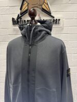 Stone Island 60477 Full-zipper hooded sweatshirt in brushed cotton fleece - Grey -XXL / 26.5” P2P - Image 5