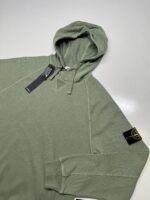 STONE ISLAND 62160 MALFILE' FLEECE_ GARMENT DYED 'OLD' EFFECT: Hooded sweatshirt in malfilé fleece. 

Large / P2P 22.5” - Image 2