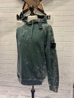 STONE ISLAND 61338 COTTON FLEECE + OFF-DYE OVD TREATMENT HOODED SWEATSHIRT. 

Size. Large 23.5”” p2p - Image 5