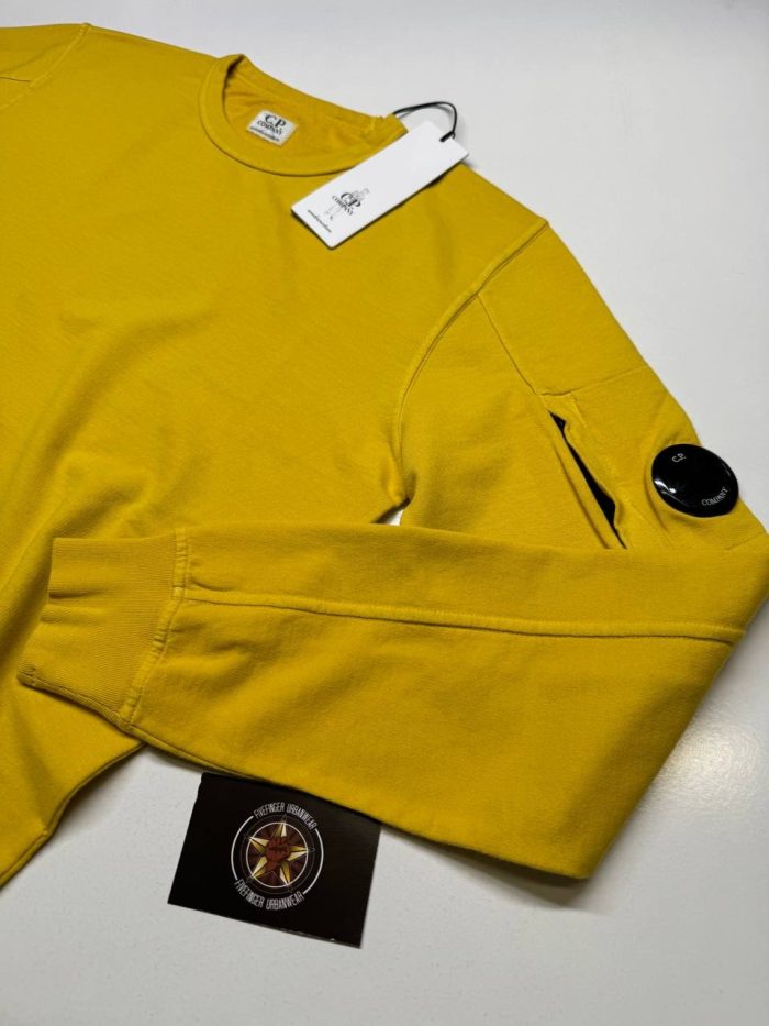 C.P COMPANY UNDERSIXTEEN CREWNECK LIGHT FLEECE SWEATSHIRT-YELLOW - Image 3