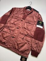 STONE ISLAND 43521 NYLON RASO QUILTED-TC  FIELD JACKET IN ROUGE  -  Large / 25.5” p2p - Image 4