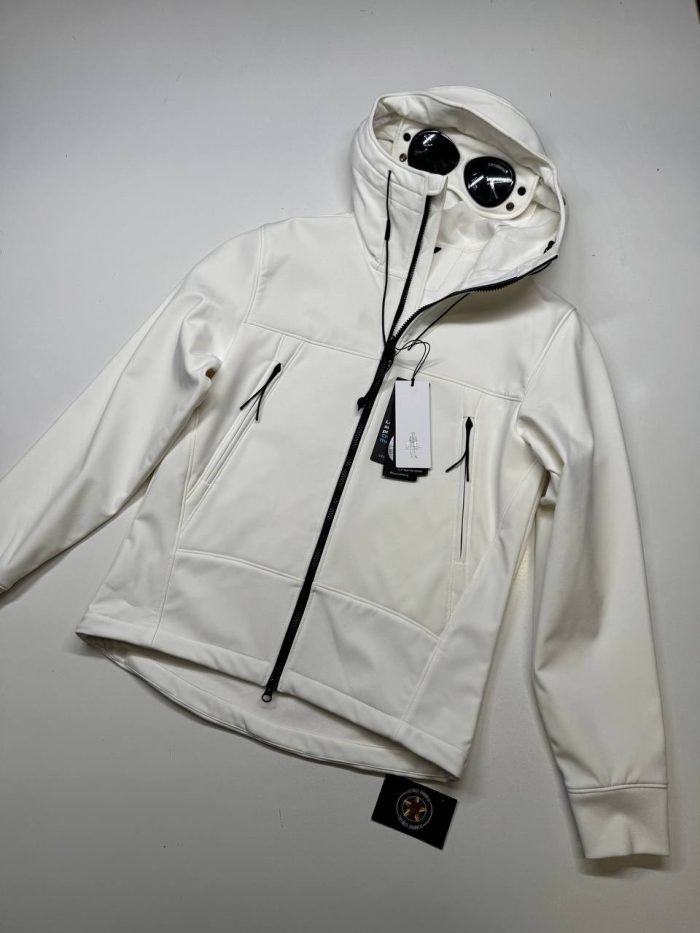 CP Company C.P. Shell-R fleece lined Jacket in White - Image 1