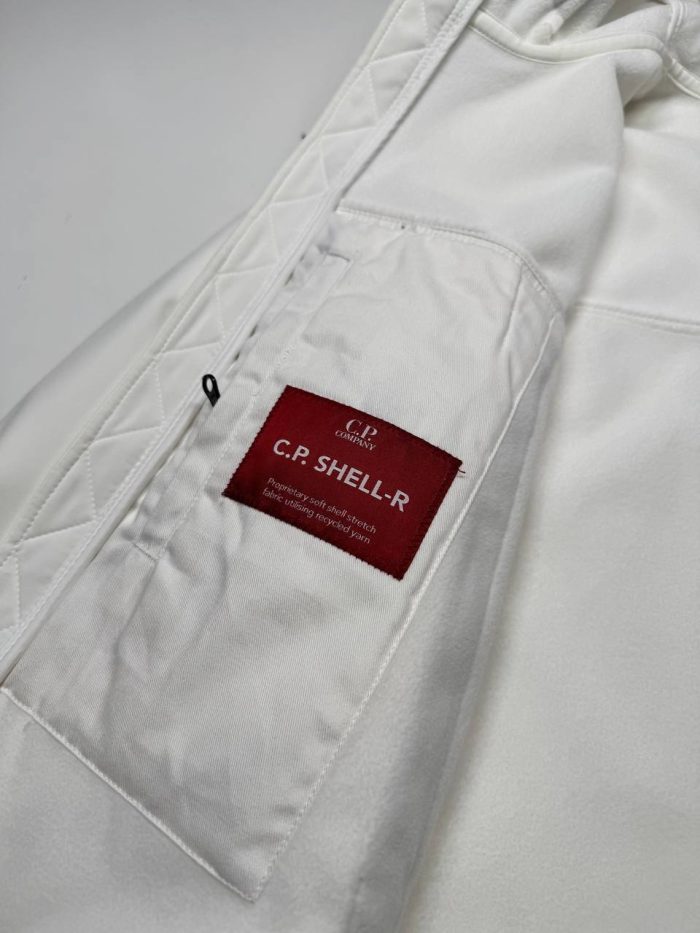 CP Company C.P. Shell-R fleece lined Jacket in White - Image 2