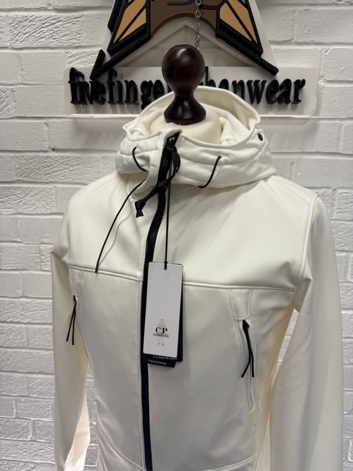 CP Company C.P. Shell-R fleece lined Jacket in White - Image 5