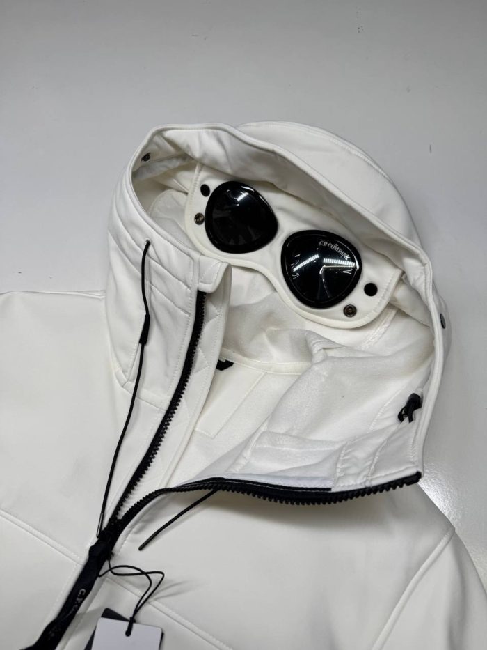 CP Company C.P. Shell-R fleece lined Jacket in White - Image 6