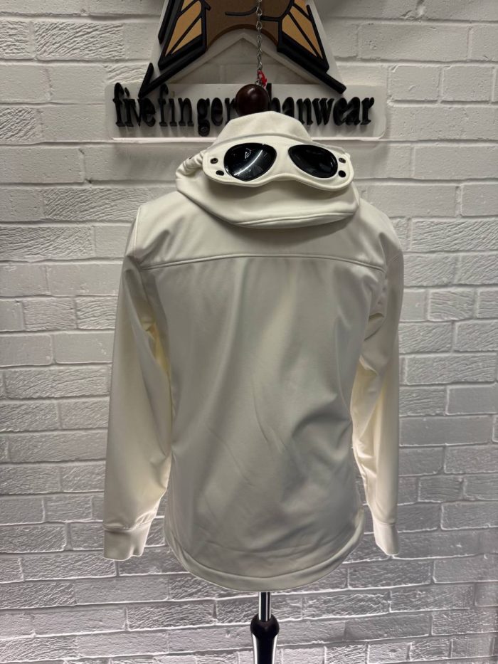 CP Company C.P. Shell-R fleece lined Jacket in White - Image 8