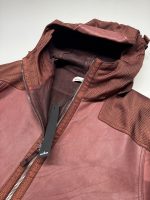 Stone Island LEATHER-TC MODIFIED PANAMA 6/3 HT NYLON hooded Leather Jacket -   Large / 24.5” P2P - Image 4