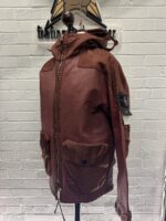 Stone Island LEATHER-TC MODIFIED PANAMA 6/3 HT NYLON hooded Leather Jacket -   Large / 24.5” P2P - Image 13